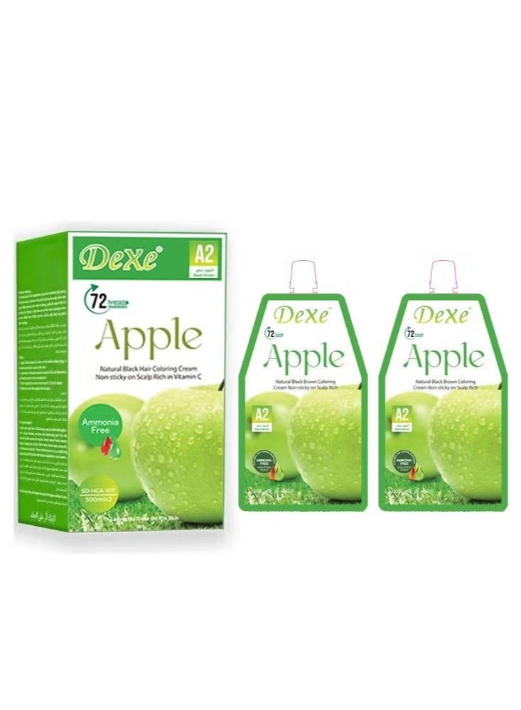 كريم صبغة شعر أسود بني تغطية مثالية للشيب ولمعان طبيعي يدوم – 2 × 500 مل